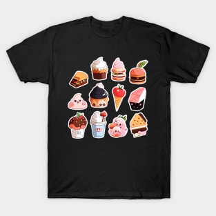 #9 Cute happy food sticker pack T-Shirt